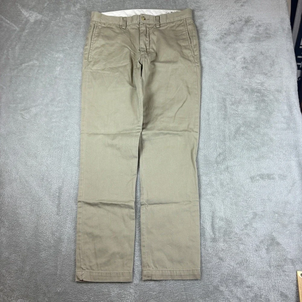Polo Ralph Lauren Pants Mens 30/30 Slim Fit Chino Khaki Tan Classic Preppy